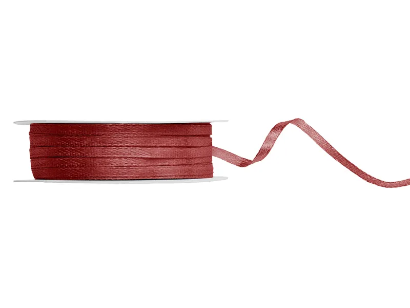 BANDA SATIN, Satin Ribbon, deep red, 3mm/50m TS3-082 [1]