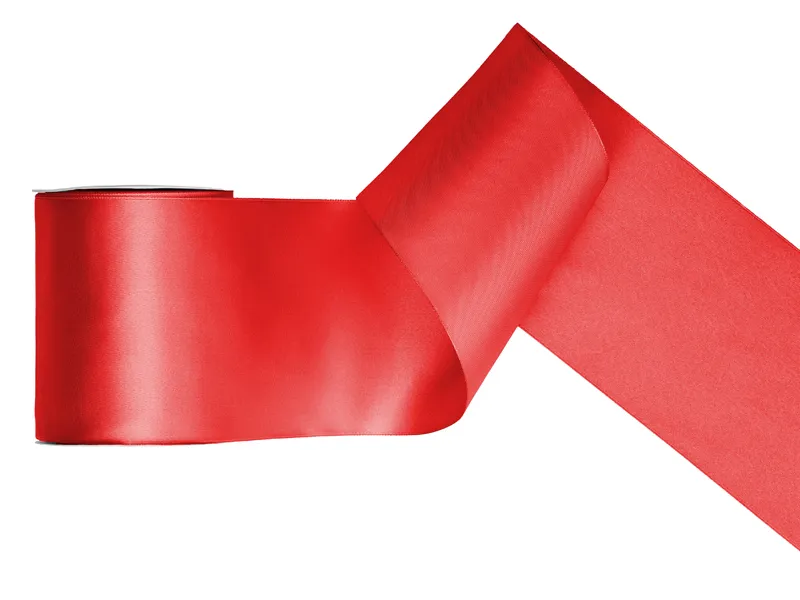 BANDA SATIN, Satin Ribbon, red, 100mm/25m TS100-007 [1]
