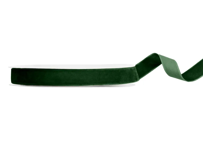 BANDA VELUR, Velur ribbon, bottle green, 15mm/10m TW15-012B [1]