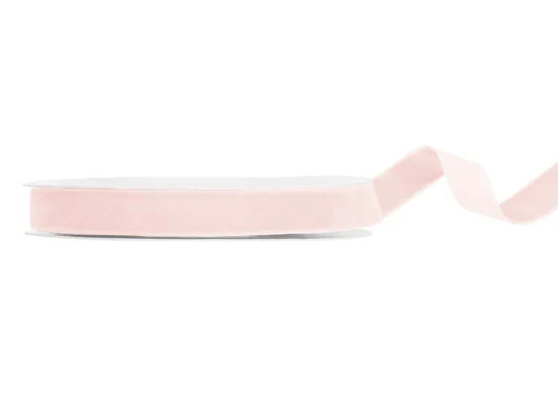 BANDA VELUR, Velur ribbon, light pink, 15mm/10m TW15-081J [1]