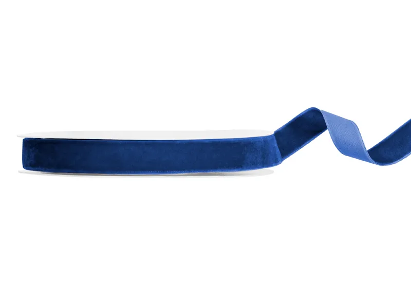BANDA VELUR, Velur ribbon, navy blue, 15mm/10m TW15-074 [1]