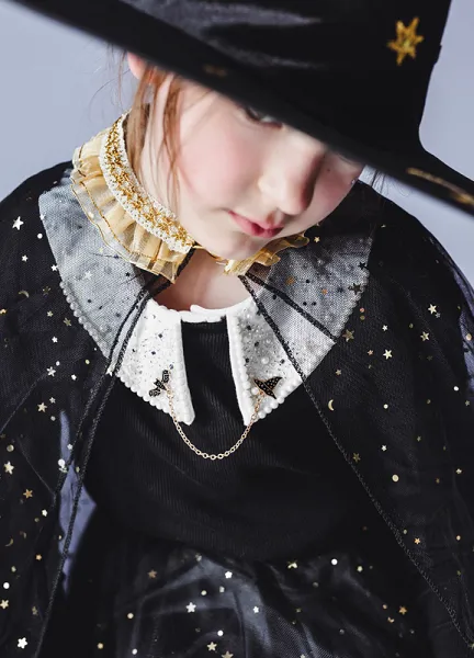 CAPA PENTRU FETE 3-7 ANI, NEAGRA CU MODELE AURII STR2-010 [2]