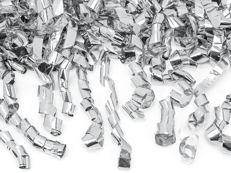 CONFETTI cannon, with streamers, silver, 80cm TUKSE80-018M [2]