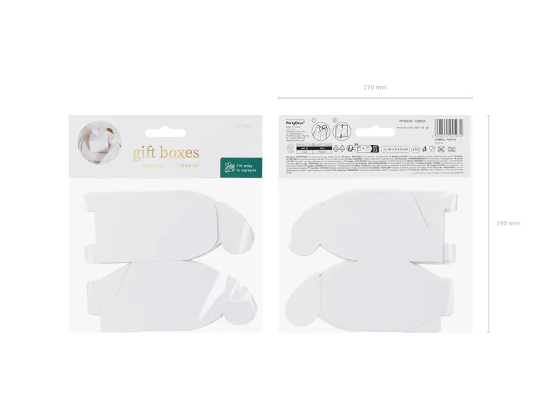 PD CUTIE, Boxes white, 6x5x6cm 10/set PUDP45 [3]