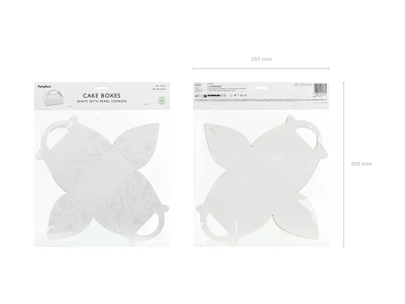 PD CUTIE, Cake boxes, Pearl branches, 16x15x8cm. white 10/SET PUDCS22-008 [3]