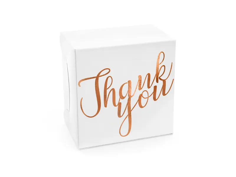 PD CUTIE, Cake boxes Thank you, rose gold, 14x8.5x14cm 10/SET PUDCS4-008-019R [1]