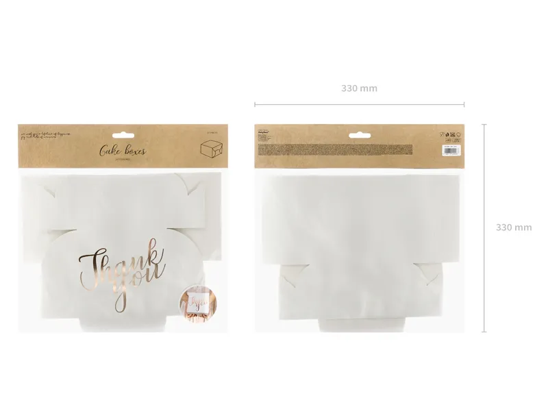 PD CUTIE, Cake boxes Thank you, rose gold, 14x8.5x14cm 10/SET PUDCS4-008-019R [5]