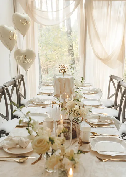 DECORATIUNI PENTRU TORT MR&MRS, Acylic Cake, gold, 16,5cm KPT81-019 [5]