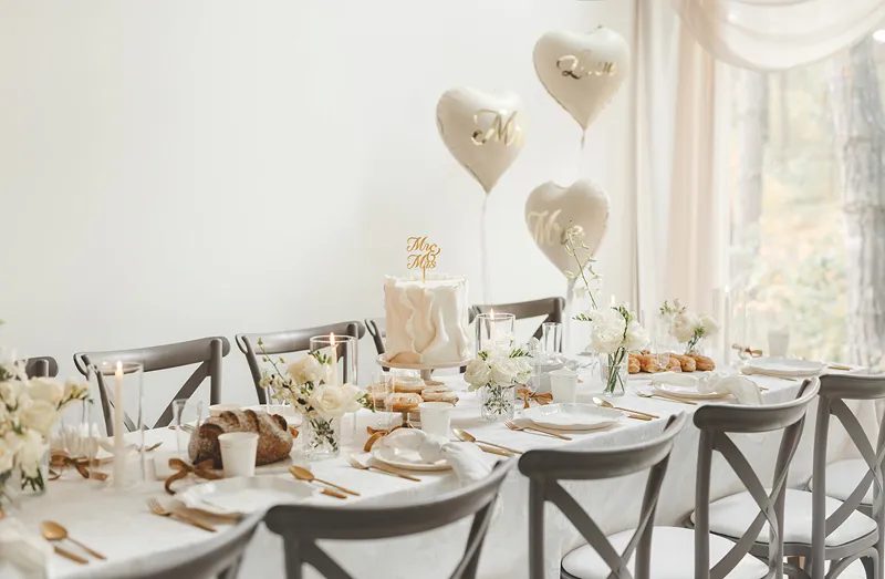 DECORATIUNI PENTRU TORT MR&MRS, Acylic Cake, gold, 16,5cm KPT81-019 [6]