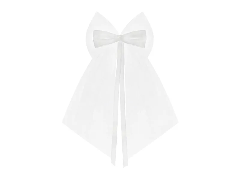 PD FUNDITA DECOR PETRECERE DIN TUL SI SATIN 2/SET 18CM ALBA KOK-008 [1]