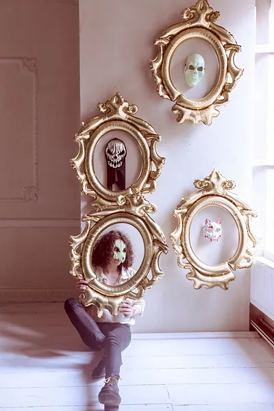 MASCA, Skull mask, Glow in the dark, 14.5 x 18cm, mix MAS18 [2]