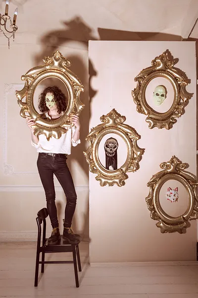 MASCA, Skull mask, Glow in the dark, 14.5 x 18cm, mix MAS18 [3]