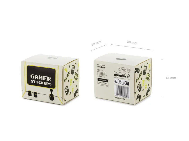 MINI ROLA STICKERE 270CM, 36 BUC, GAMER MIX, NR2 [4]