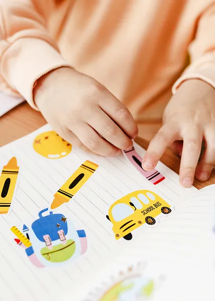 MINI ROLA STICKERE 5.8x7.8CM, 19 BUC, SCHOOL, MIX, NR3 [2]