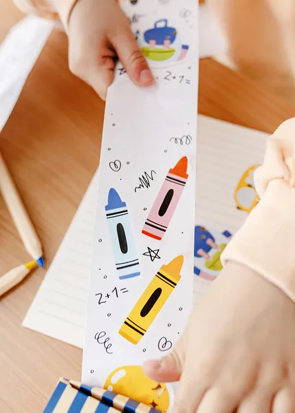 MINI ROLA STICKERE 5.8x7.8CM, 19 BUC, SCHOOL, MIX, NR3 [3]