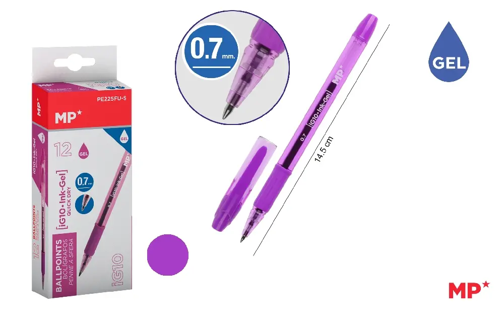 PIX GEL IPB 0.7MM ROZ INCHIS PE225FU-S [1]