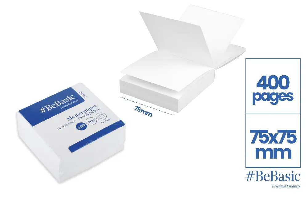 POST IT CUB BeBasic 75*75MM 400F ALB S030 [1]