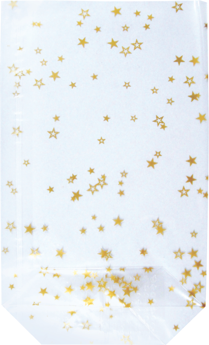 PUNGA CELOFAN HEYDA 180*300MM STELE AURII TRANSPARENT 10/SET 3089253 [1]