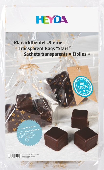 PUNGA CELOFAN HEYDA 180*300MM STELE AURII TRANSPARENT 10/SET 3089253 [2]