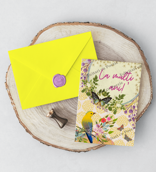 QUI FELICITARI CU POEZIE IN LIMBA ROMANA SI SIGILIU AUTOCOLANT  DIVERSE MODELE [40]