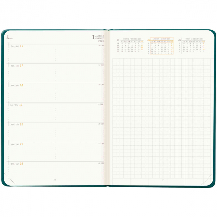 RH AGENDA A5 DATATA SAPTAMANAL 2025, 160 FILE, CU ELASTIC, TITAN RHODIA 194687C [2]