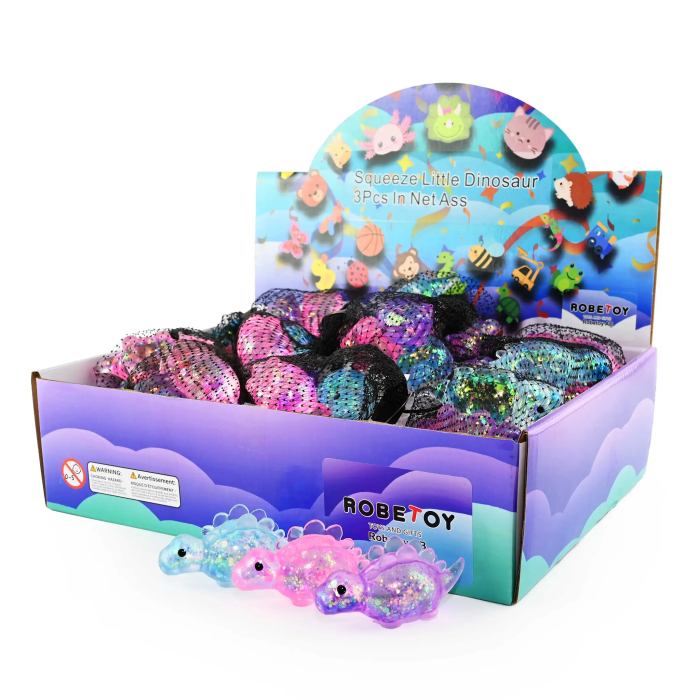 FIGURINA SQUISHY SUGAR 7CM LITTLE DINOSAUR GLITTER 3/SET 41071 [2]