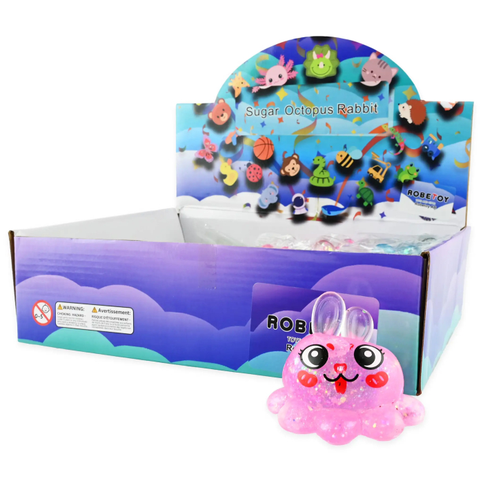 FIGURINA SQUISHY SUGAR 7.5CM CARACATITA IEPURAS GLITTER 41070 [2]