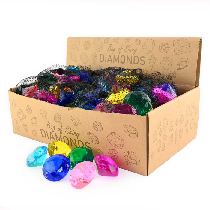 PIATRA DECOR 3.5CM FORMA DIAMANT 6/SET DIVERSE CULORI 50892 [3]