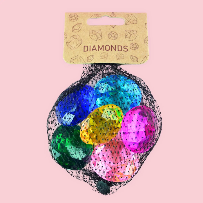 PIATRA DECOR 3.5CM FORMA DIAMANT 6/SET DIVERSE CULORI 50892 [2]