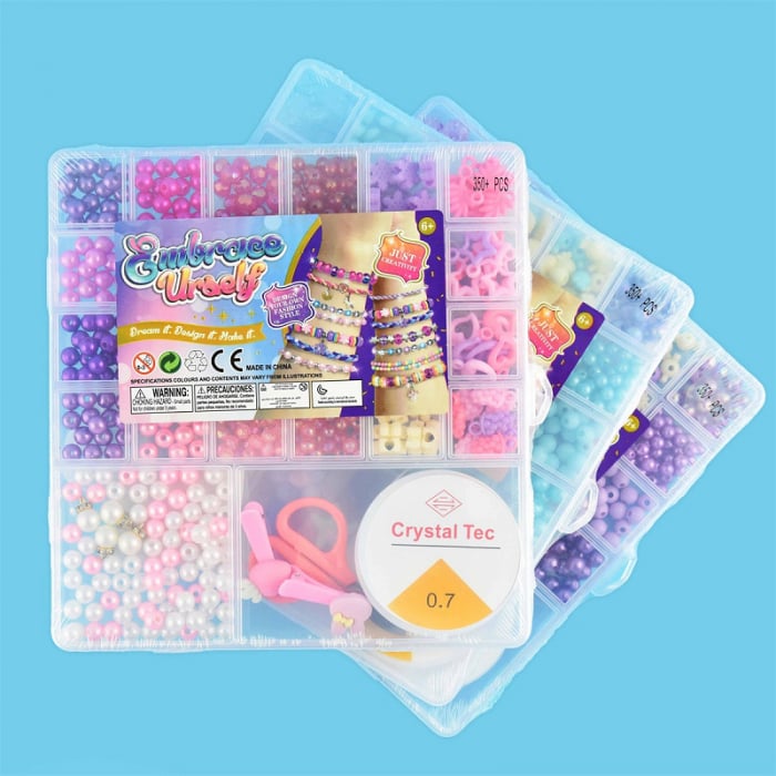 ROB SET CREATIV BIJUTERII BRATARI SI MARGELE 350 PCS 20CM 30235 [1]