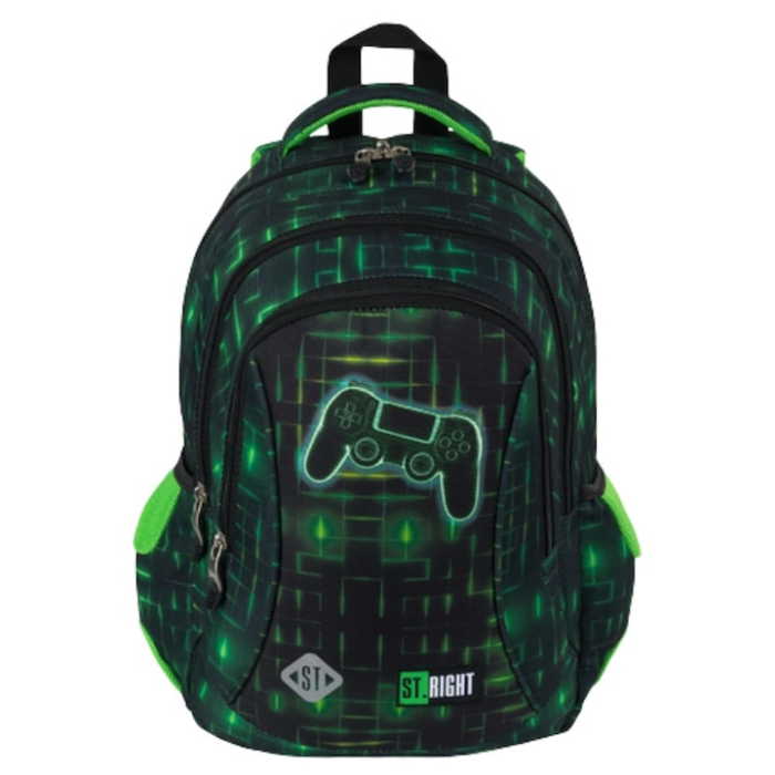 RUCSAC SCOLAR ST.RIGHT 3 COMPARTIMENTE BP-26 NEON PAD 681714 [2]