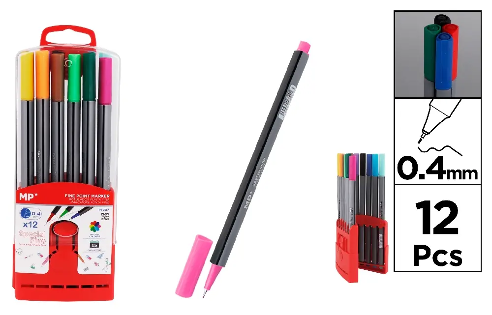 SET FINELINER IPB VARF 0.4MM 12/SET PE207 [1]