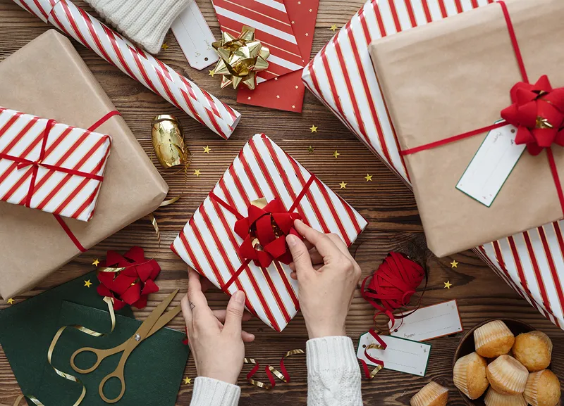 SET RIBON SI 2 FUNDITE DIN VELUR ROSU PRS2-007 [4]