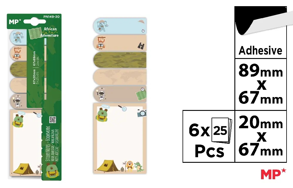 STICK INDEX IPB ANIMALUTE 20*67MM 6*25PCS PN149-30 [1]