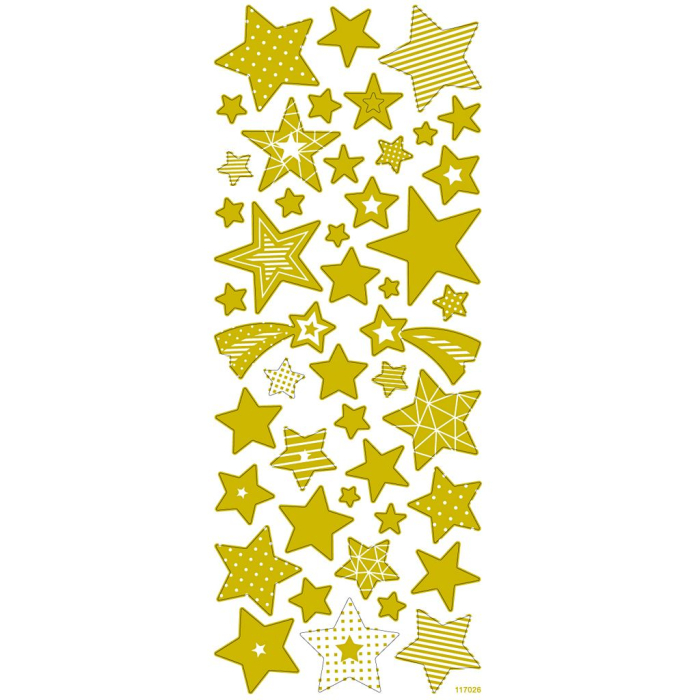 STICKER DECOR GOLD STARS 52BUC 29152 [3]