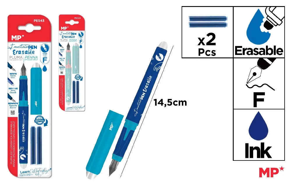 STILOU IPB  CU STERGERE PRIN FRICTIUNE+ 2 REZERVE, IN BLISTER PE543 [1]