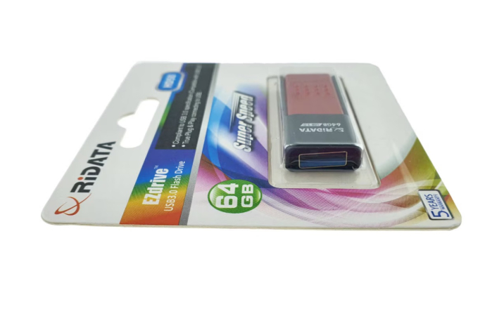 FLASH USB 3.0 RIDATA 64GB HD50 ROSU RETRACTABIL 97289 [2]