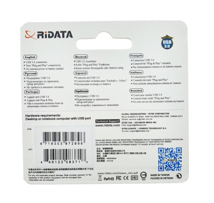 FLASH USB 3.0 RIDATA 64GB HD50 ROSU RETRACTABIL 97289 [3]