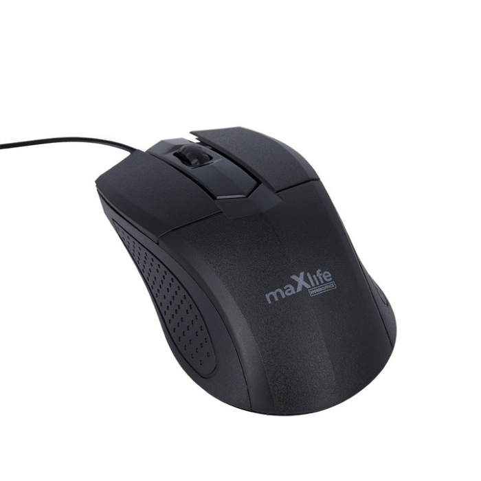 TEC MOUSE OPTIC CU FIR MAXLIFE HOME OFFICE NEGRU  MXHM-01 1000DPI 1.2 M [1]