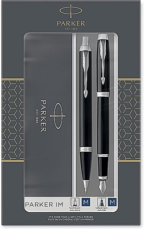 Seturi Instrumente de lux - PARKER SET IM DUO STANDARD BLACK-SILVER STILOU + PIX CT 160390