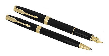 PARKER SET SONNET DUO STILOU + ROLLER GT, PENITA M, BLACK LACQUER AND GOLD 160394/2093371 [5]