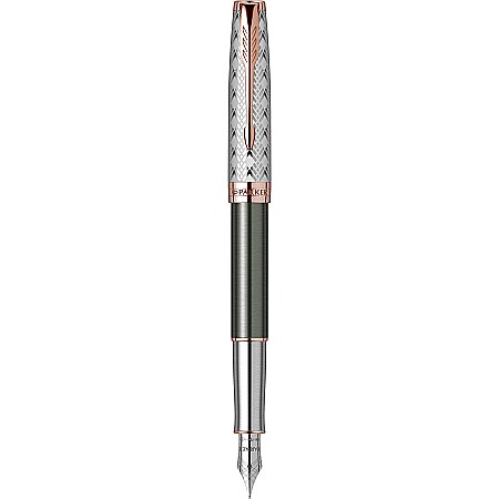 PARKER STILOU SONNET PREMIUM METAL , GRI GT, PENITA F 18K 160414 [1]