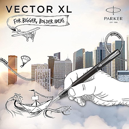 PARKER STILOU VECTOR XL NEGRU-ARGINTIU CT 160314 [1]