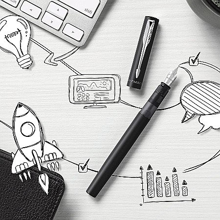 PARKER STILOU VECTOR XL NEGRU-ARGINTIU CT 160314 [6]