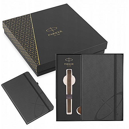 INSTRUMENTE SCRIS DE LUX SI CADOURI - PARKER PREMIUM NOTES CU ELASTIC NEGRU + CUTIE CADOU 161040