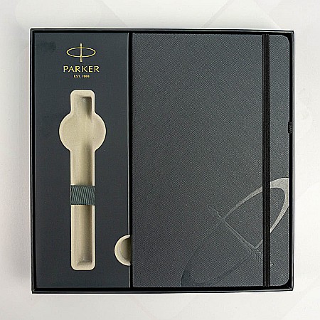 PARKER PREMIUM NOTES CU ELASTIC NEGRU + CUTIE CADOU 161040 [2]