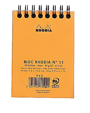 RH BLOC NOTES A7 SPIRA 80F AR ORANGE RHODIA 11500C [2]