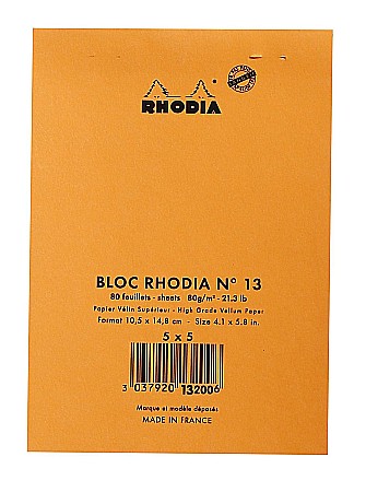 RH BLOC NOTES A6 80F N13 AR ORANGE RHODIA 13200C [1]