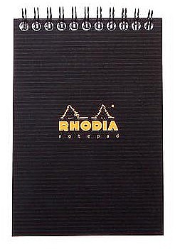 Carnetele/ notesuri/ bloc-notesuri - RH BLOC NOTES A6 SPIRA 80F DR BLACK RHODIA 13921C