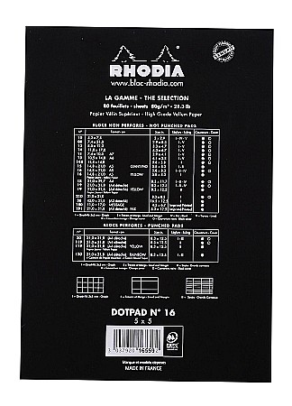 RH BLOC NOTES A5 80F N16 DOTS BLACK RHODIA 16559C [3]
